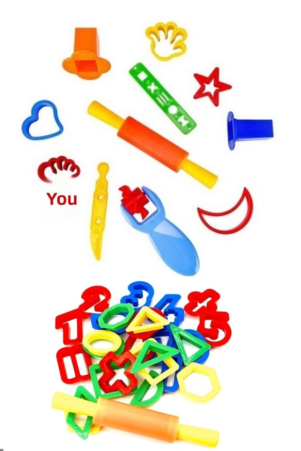 Play Dough Mold 38 Pieces Educational Toy Dough Modeling Plastic Set Molds