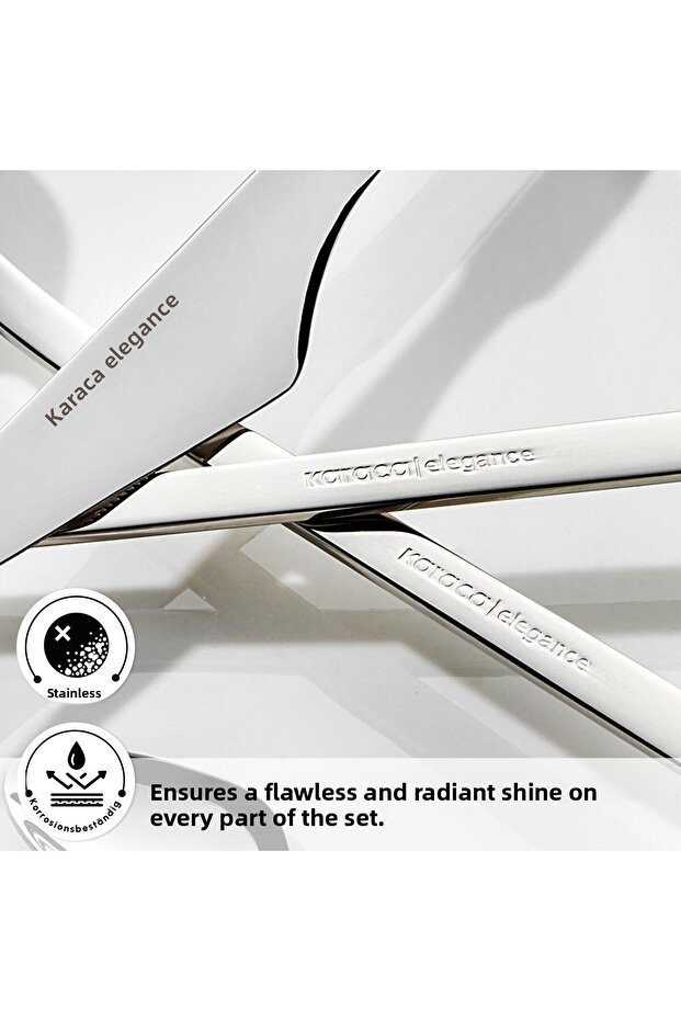 Cedar Elegance Besteckset für 12 személyes, 84 személyes - Hochwertiges 18/10 rostfreies - 8