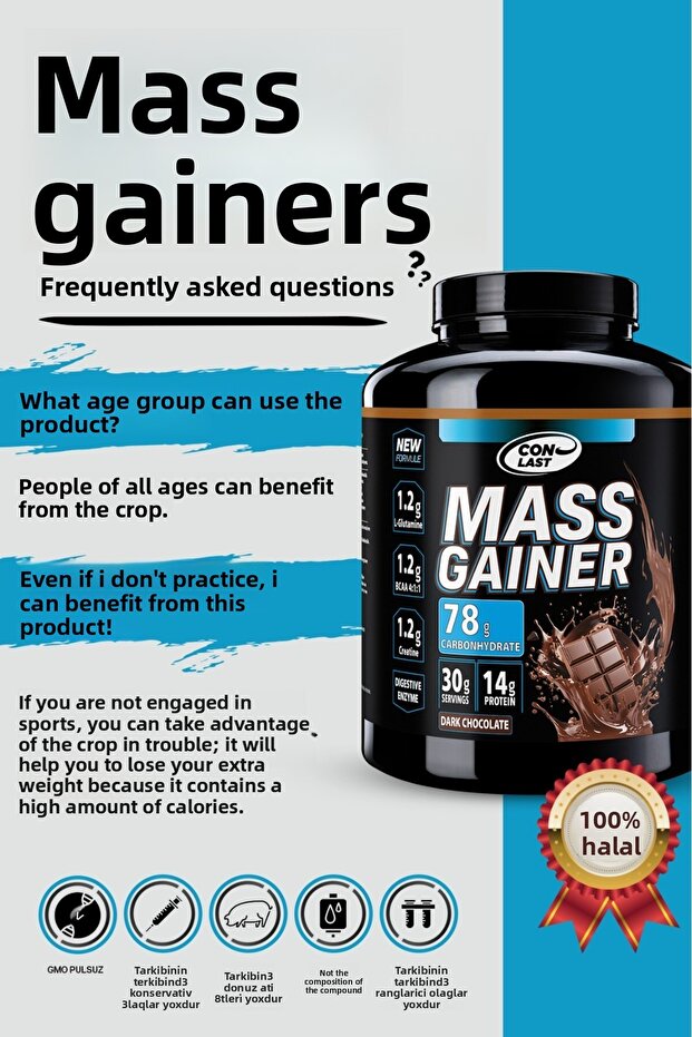 ماس جينر 2000 جرام كريتين 120 جرام - 6