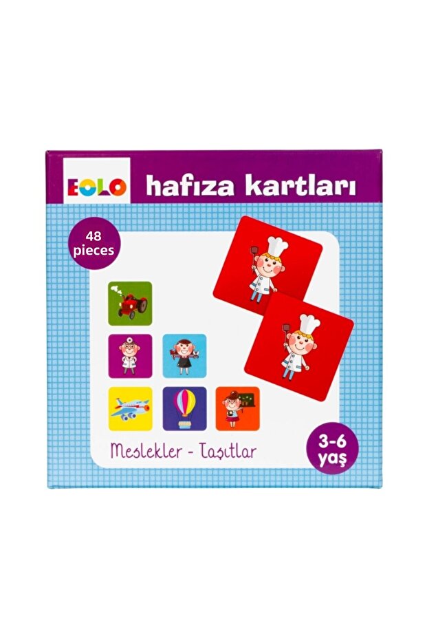 بطاقات الذاكرة - المهن - المركبات EOLO لعبة تعليمية وكتاب