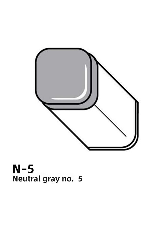 قلم ماركر نوع N - 5 رمادي محايد - 1