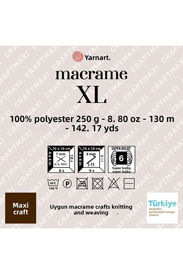 Macrame XL - Orange Macrame Clothes String - 160 - 2