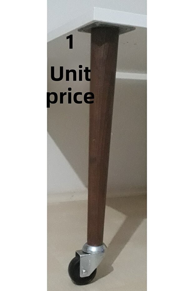 42 cm Wooden Wheeled Coffee Table Leg, Wheeled Leg