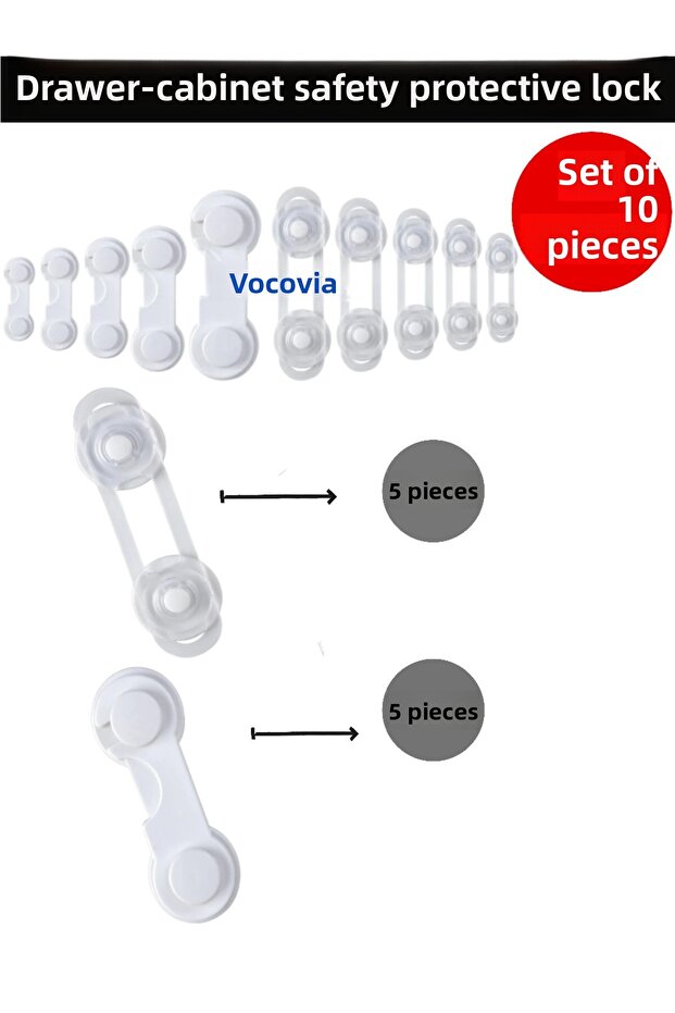 (10 Pcs) Baby Child Protection Lock | Cabinet Lock Drawer Lock Child Protective Lock