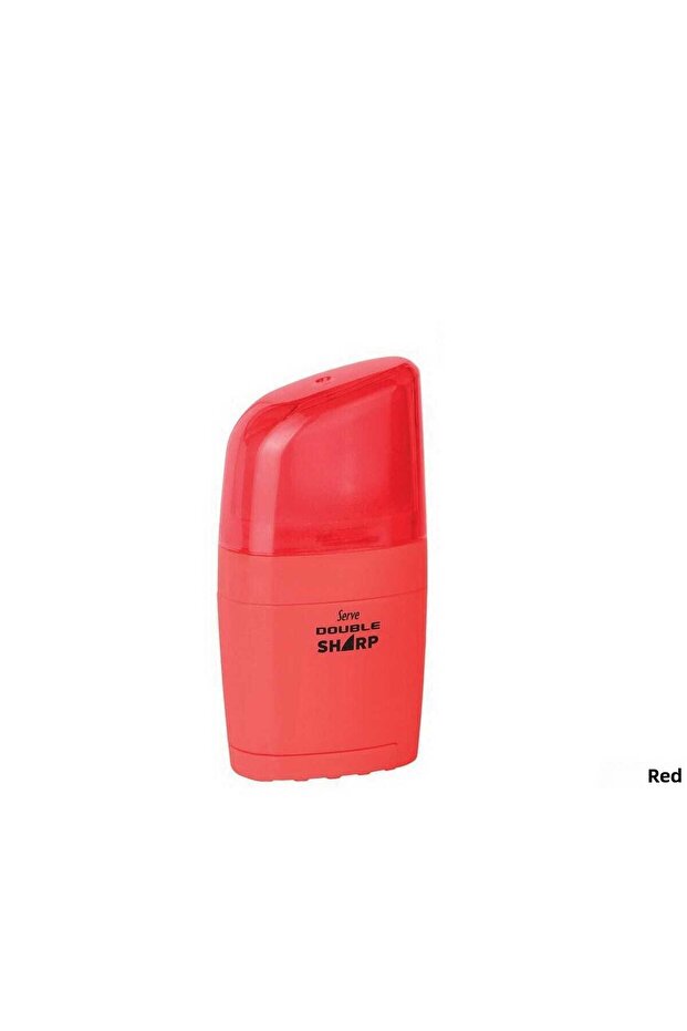Double Sharp Eraser Pencil Sharpener Highlighter Red