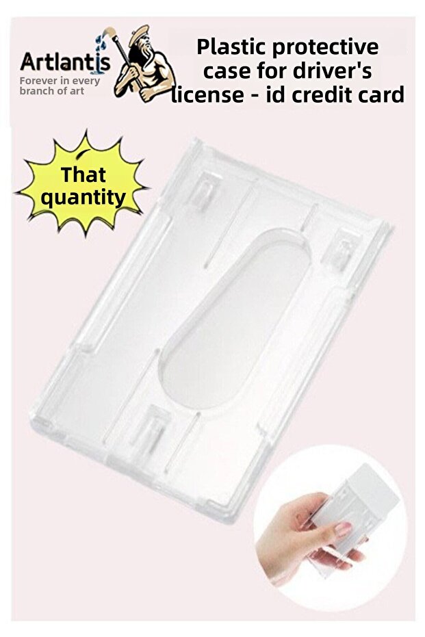 Transparent Card Case Id Driver's License Credit Card Protector 6 Pieces Pvc Plastic Card Protection Container