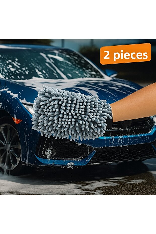 Multi-Purpose Cleaning Gloves Car Washing Glass Washing 2 Pieces