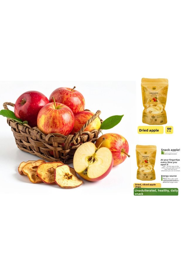 Sliced Dried Apple - 100 Gr | Snack Apple