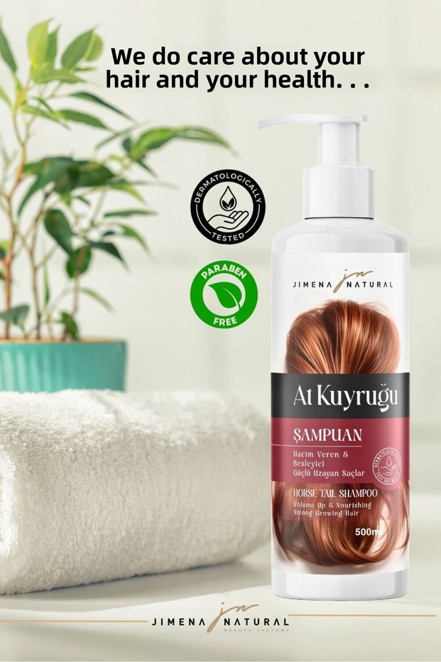 Horse Tail Shampoo Strong Long-Lasting Hair Volume-Boosting Nourishing 500 ml Natural Herbal Paraben-Free