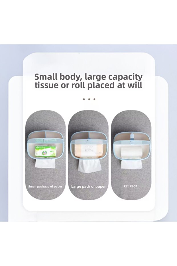 Ecoco Multi-Purpose Compartmented Napkin Holder and Storage Box - 6