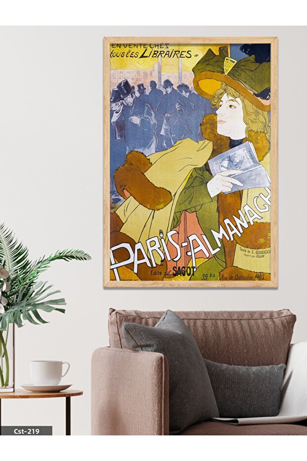 Paris Almanach One Piece Wooden Framed Painting