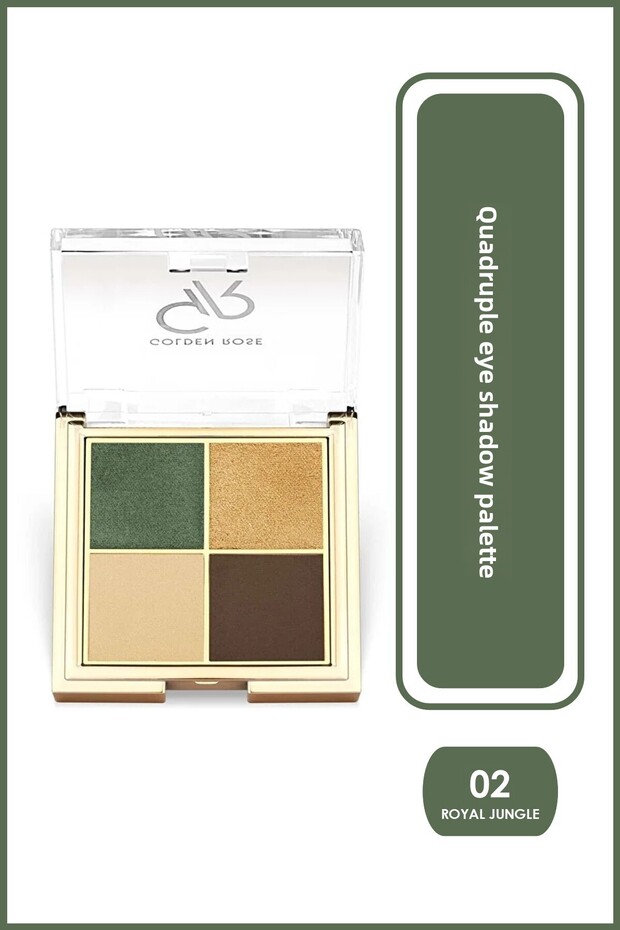 Quattro Eyeshadow Palette - 02 Royal Jungle - Four-Color Eyeshadow Palette
