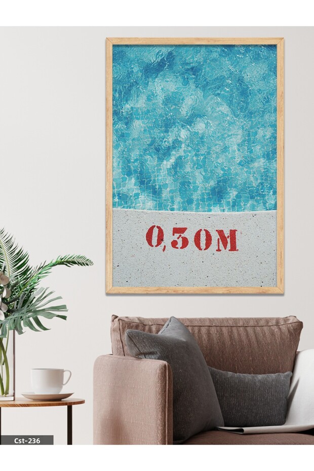 Depth of the Swimming Pool One Piece Wooden Framed Painting