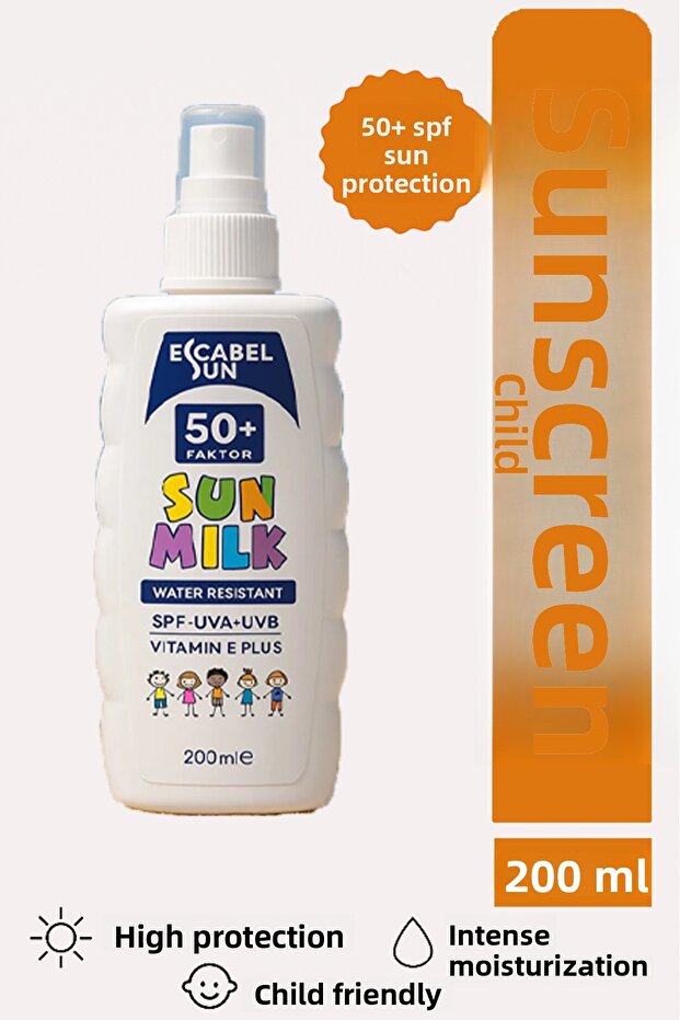 Children's Sunscreen 50 Spf Sunscreen for Baby and Child 200 ml