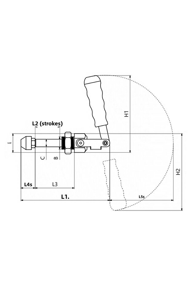505-5 مشبك تثبيت بدون قاعدة 23832 - 2