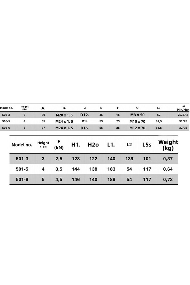 505-5 مشبك تثبيت بدون قاعدة 23832 - 3