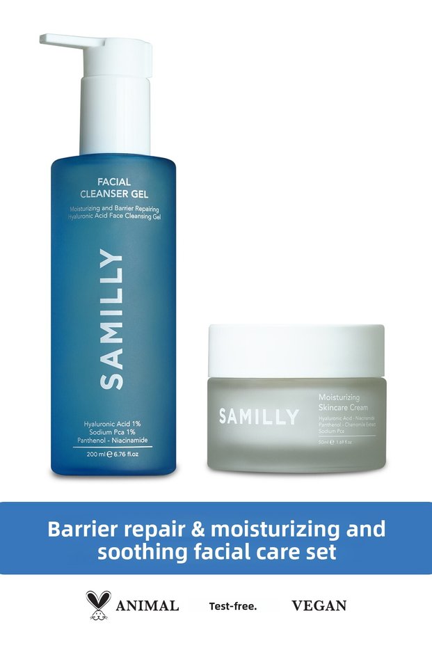 Barrier Repairing, Moisturizing and Soothing Face Care Set – Cleansing Gel + Cream (200 ml + 50 ml)