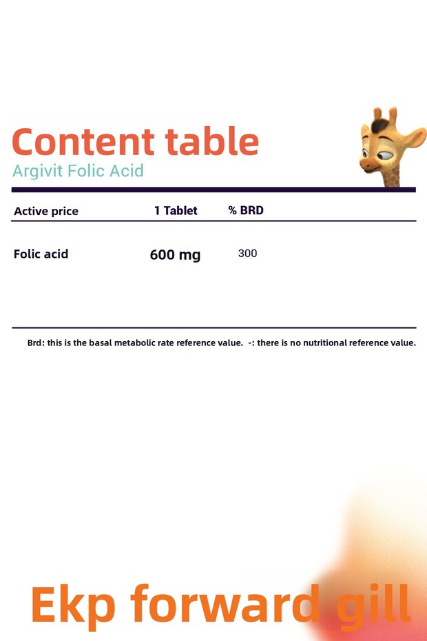 Folic Acid Vitamin B9 Containing Supplement Food 30 Tablets - 4