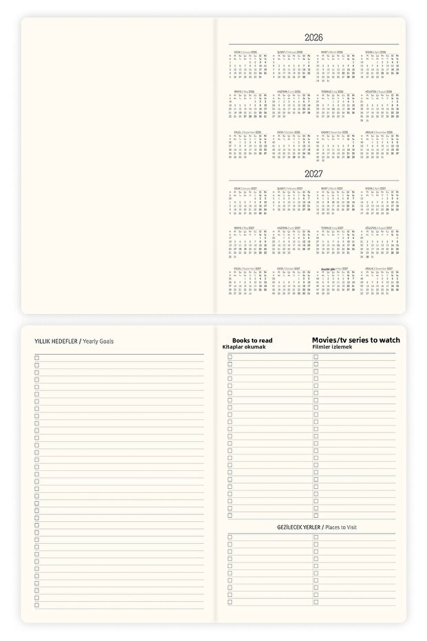 2026 Year Daily Agenda 16X24 cm - 12 Months Dark Blue - 7