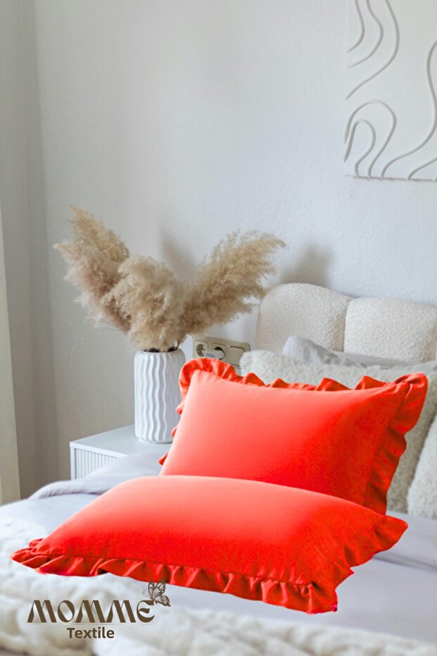 Modern Ruffed Zippered Pillowcase 50X70 cm 2 Pieces