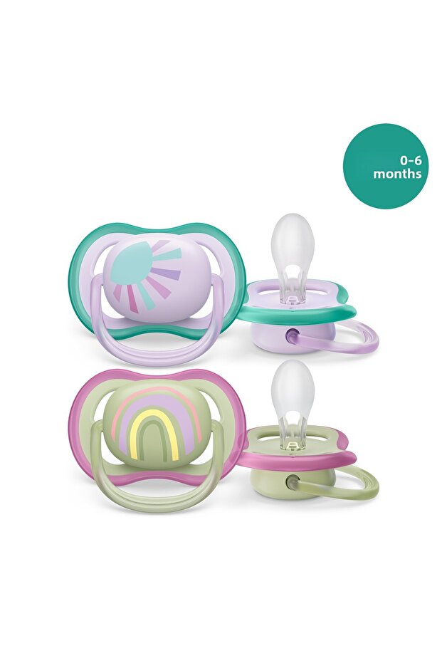 Ultra Air Pacifier 0-6 Months Set of 2 Girls Scf085/59