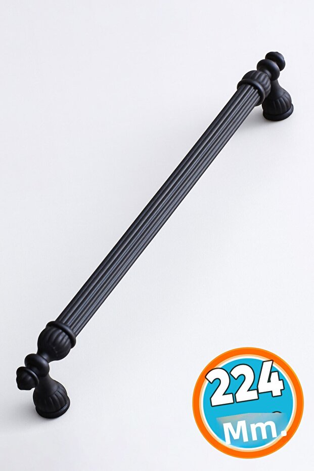 Furniture Kitchen Cabinet Drawer Cupboard Handles Cover Handle Knob Black (224 Mm-22.4 cm) Metal Handle