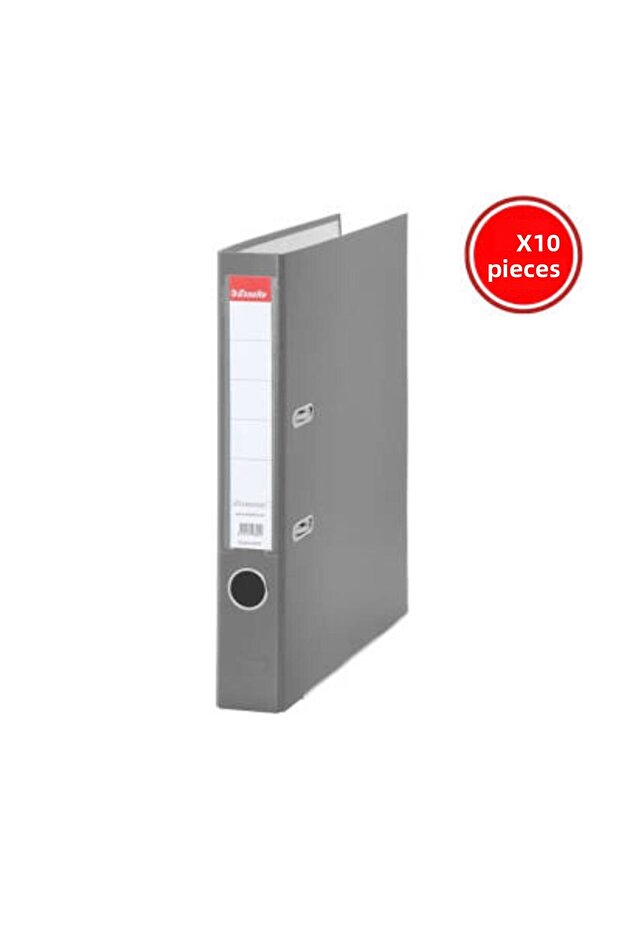 Eseelte Office Folder, 10 Pieces, Economical Narrow, Gray