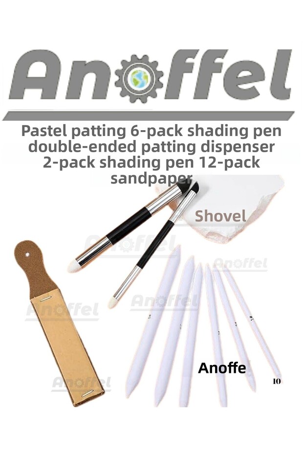 Pastel6 Shading Pencil, Dual-Ended Pastel 2-Shading Pencil 12-Pack Sandpaper