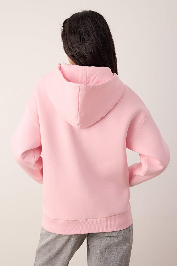 Açık Pembe Örme Sweatshirt TWOAW24SW00188 - 4