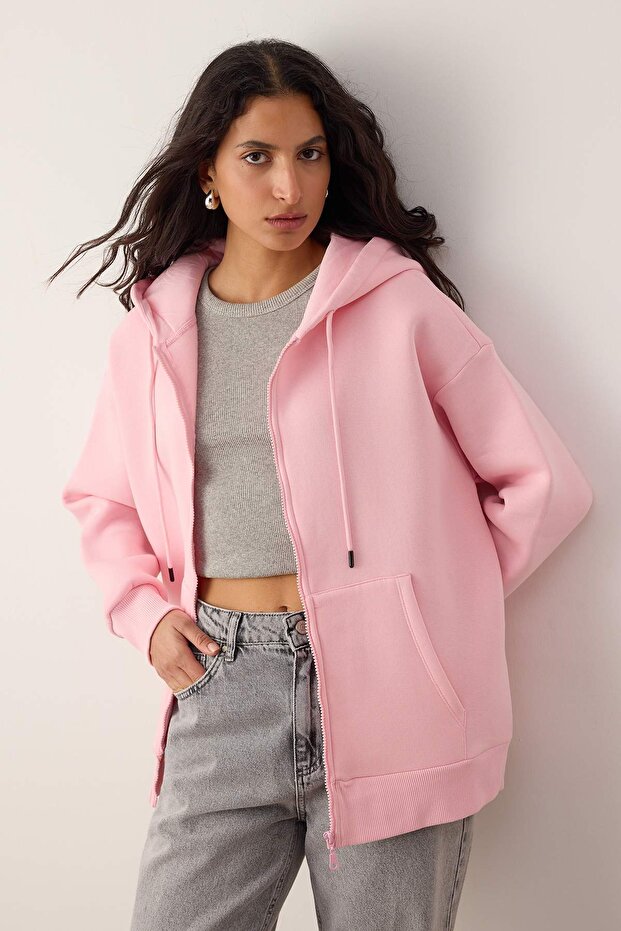 Açık Pembe Örme Sweatshirt TWOAW24SW00188 - 2