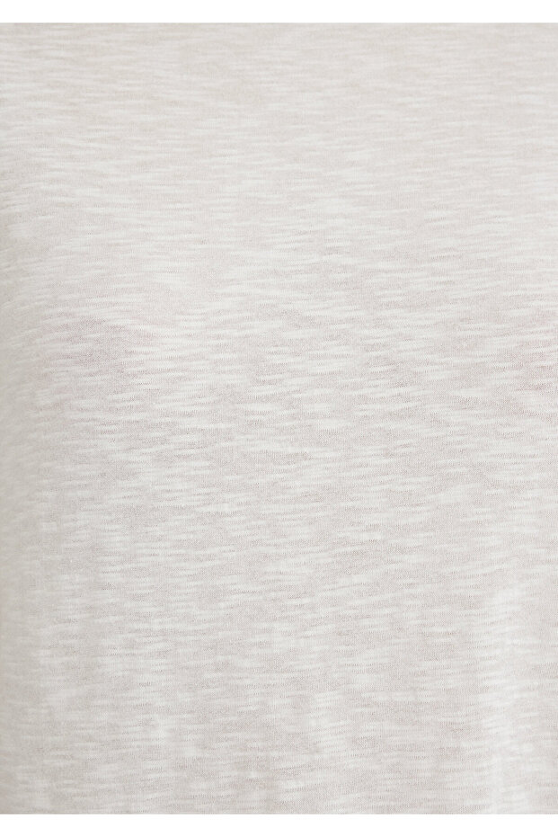 Ecru Basic T-Shirt Regular Fit 1613075-70057 - 7