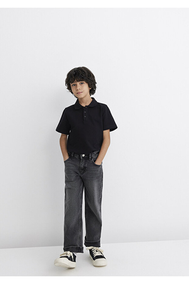 Black Polo T-Shirt Regular Fit / Regular Fit 6610216 -900