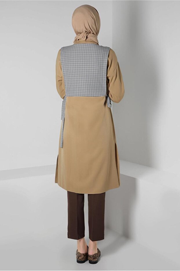 قميص تونيك منقوش بنقشة البراز 44128 - 3