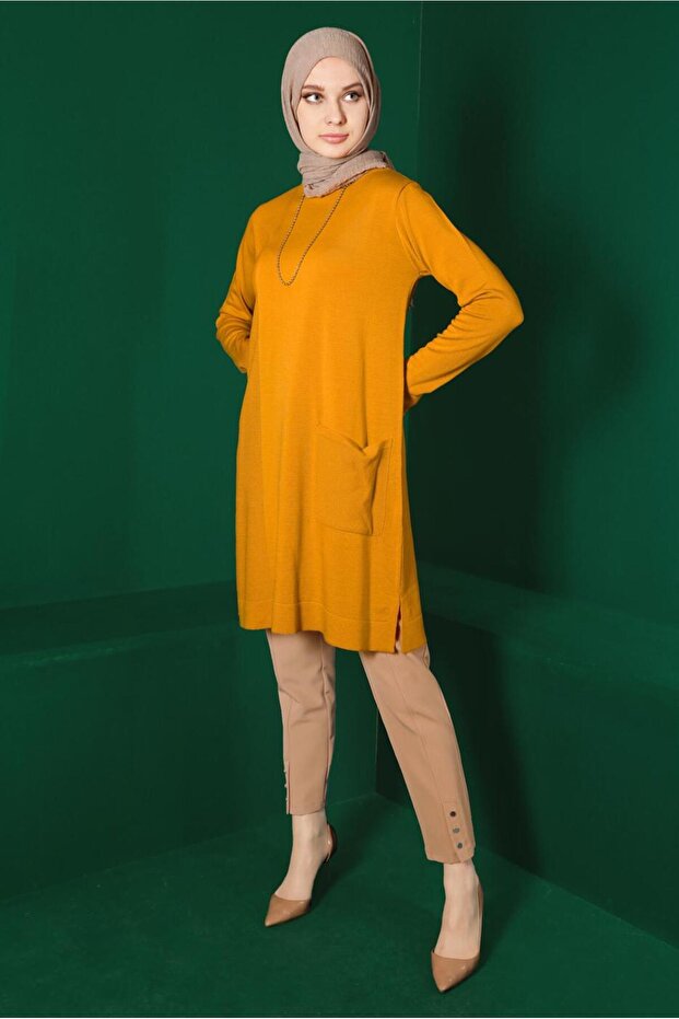 CEP DETAYLI BASIC TRİKO TUNİK 43172 - 2