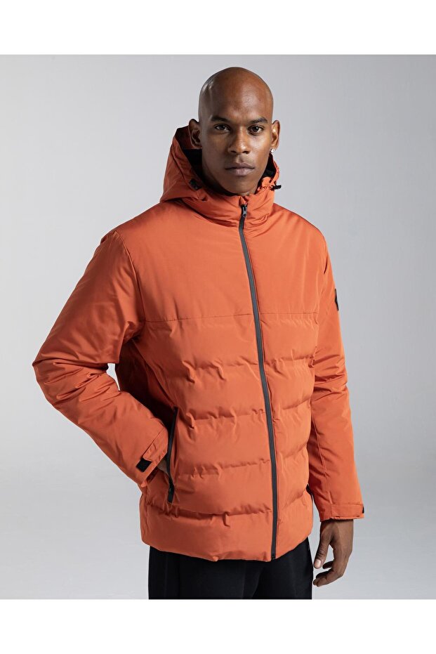 Authentic Rio Erkek Turuncu Regular Şişme Mont - 3