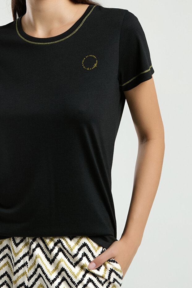 Kadın Siyah Şort Takım - 3