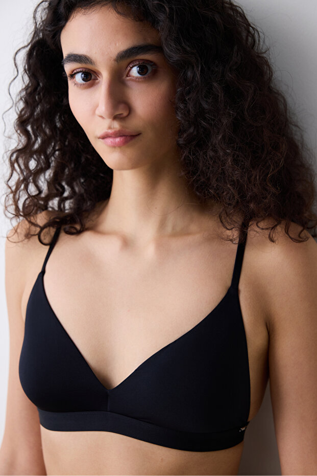 Micro Üçgen Siyah Sütyen - 3