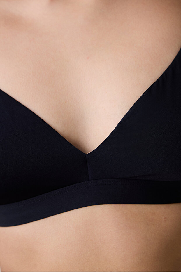 Micro Üçgen Siyah Sütyen - 4