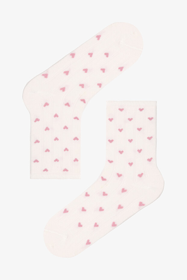 Colored Heart 3lü Soket Çorap - 2