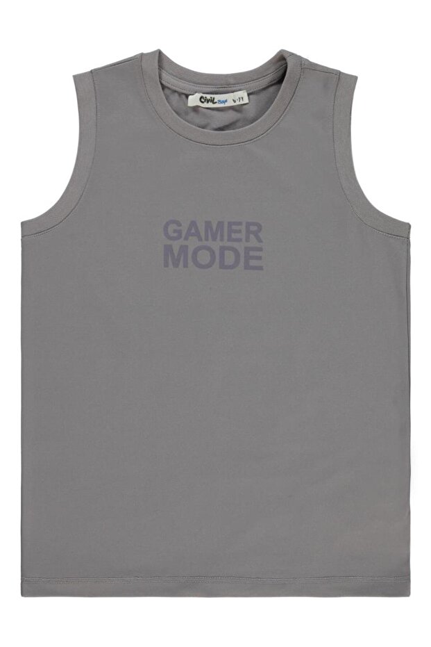 Gamer Mode Reflector Printed Zero Arm 6-9 Years Old T-Shirt - Gray 7-8 Years Old