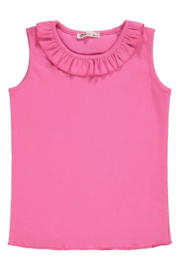 T-Shirt with Ruffled Collar for Ages 10-13 - Fusya Ages 11-12