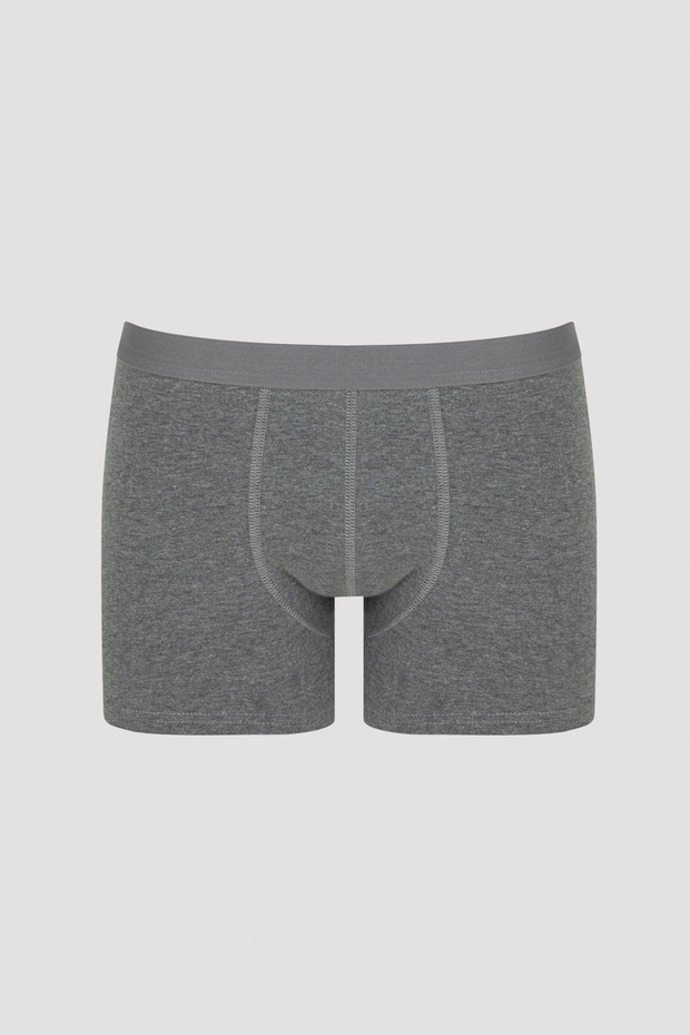 Erkek Basic Gri 3'lü Boxer - 2