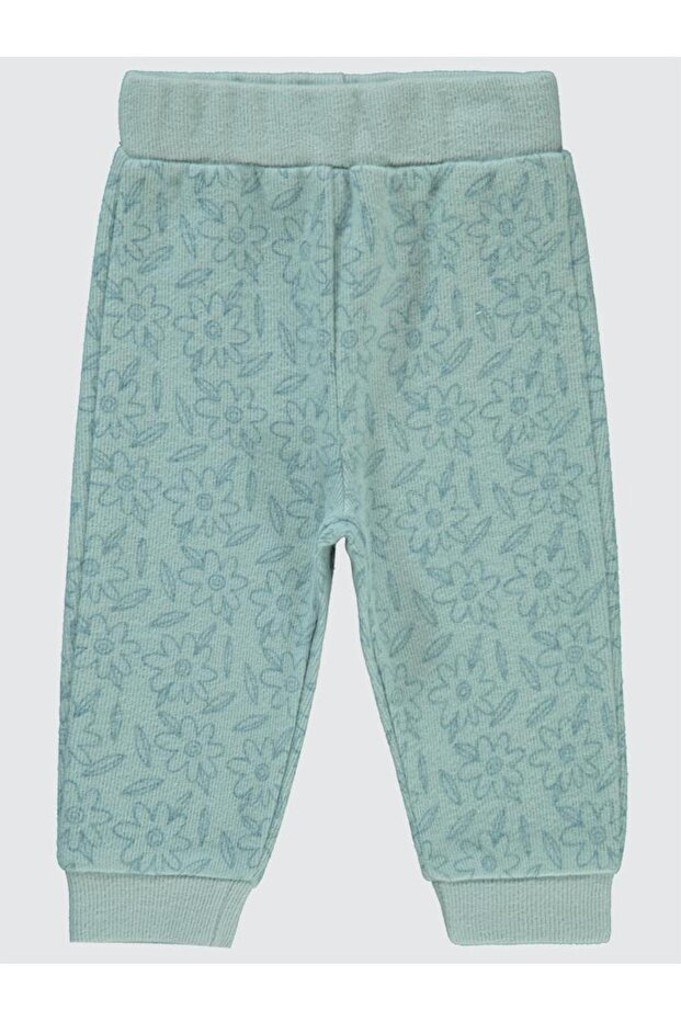 Çiçek Printed 6-18 Months Sweatpants - Green 6-9 Months
