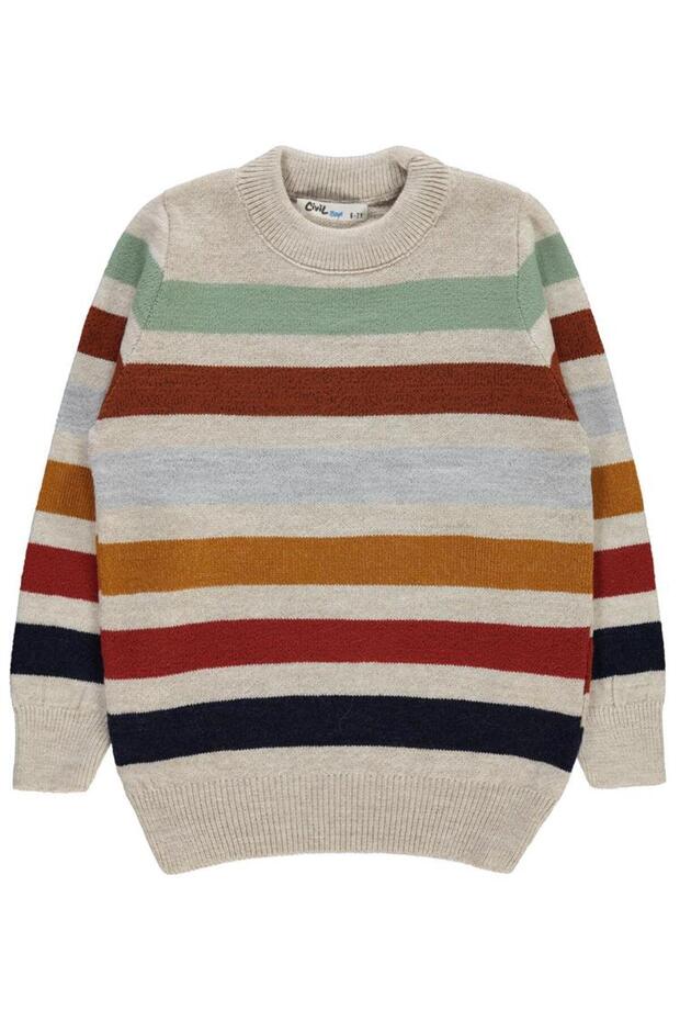 Striped Sweater for 10-13 Years Old - Beige
