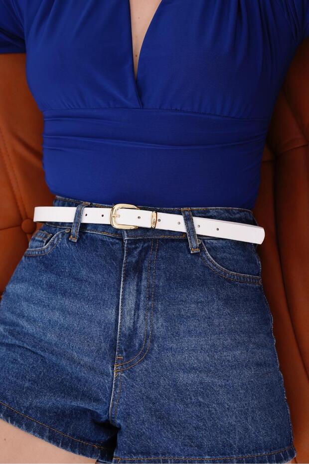 Gold Buckle Women's Belt Dress Belt Shirt Belt Trouser Belt