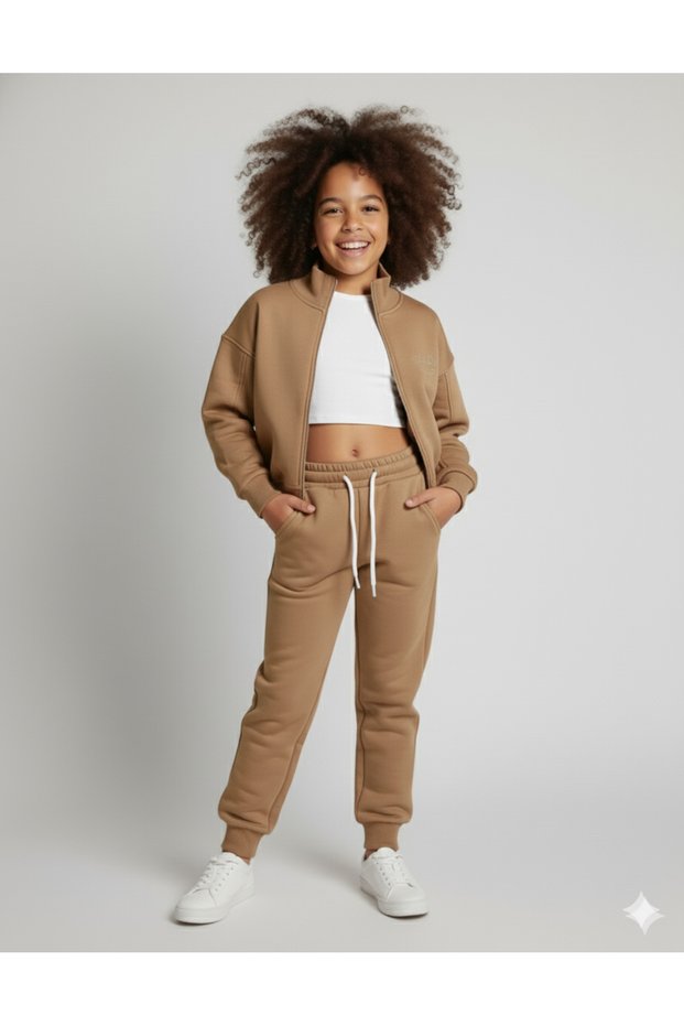 Girl's Tracksuit Set (Fleece-Lined)