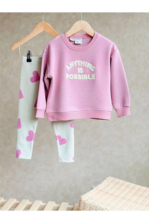 Girl's Punch Embroidered Leggings Set