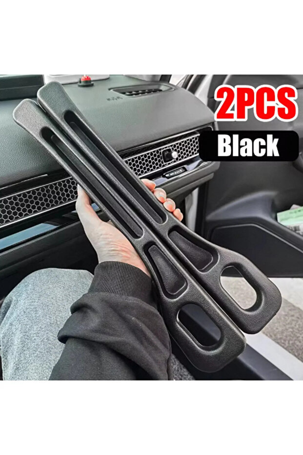 2PCS Black Car Seat Gap Filler Side Seam Plug Strip Leak-proof Filling Strip For All Car Model Walle - 2