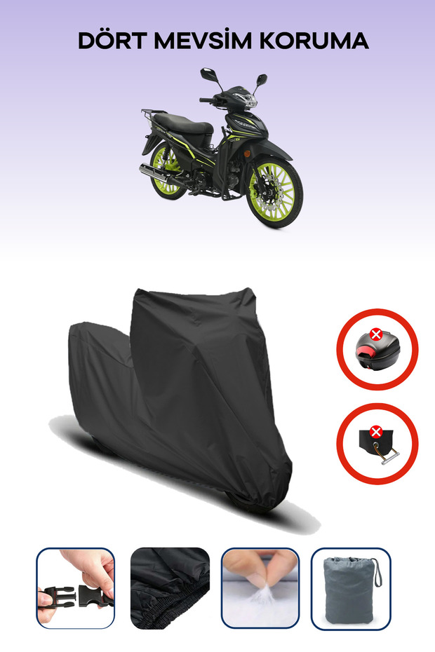 Black Rks Sniper 50 Pro X Compatible Motorcycle Tarpaulin, Motor Cover