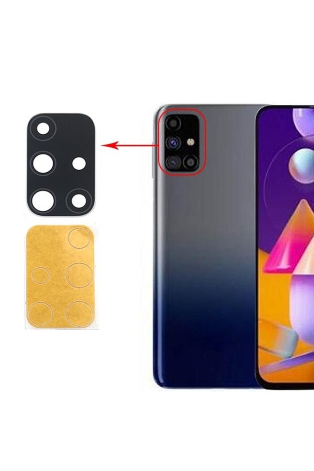 Samsung Galaxy M31S Rear Camera Glass Lens with Adhesive Outer Glass Sm-M317F Compatible